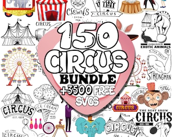 Circus Carnival Svg Bundle Circus Kids Carnival Svg Elephant Svg ...