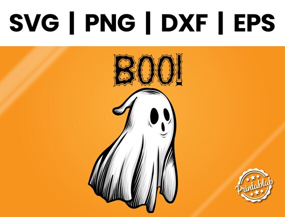 Boo Svg Cute Ghost Svg Ghost Face Svg Retro Halloween - Etsy