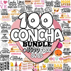 Concha Svg Bundle | Concha Png | Pan Dulce Svg Png | Cafecito Y Chisme Svg Png | Mexican Sweet Bread Clipart Bundle For Cricut