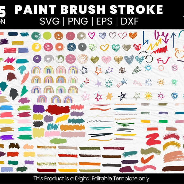 225 Paint Brush Stroke Svg | Paint brush Svg | Brush Stroke Svg |Keychain Svg| Brush Stroke Svg Bundle| Paint Brush Strokes Png|Splatter Svg