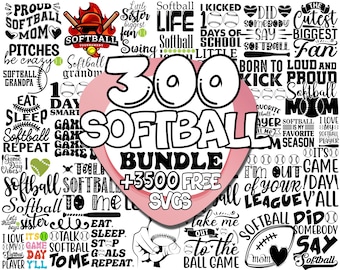 Softball Svg Bundle | Softball Svg | Softball Mom Svg | Softball Clipart | Softball Cut Files | Sports Svg | Softball Quote | Saying Svg