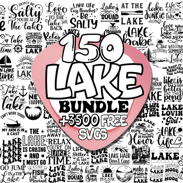 Lake Svg Bundle | Lake Png | Lake Life Svg | Lake Life Png | Family Svg | Camping Svg | Fishing Svg | Funny Quotes Svg | Lake House Svg
