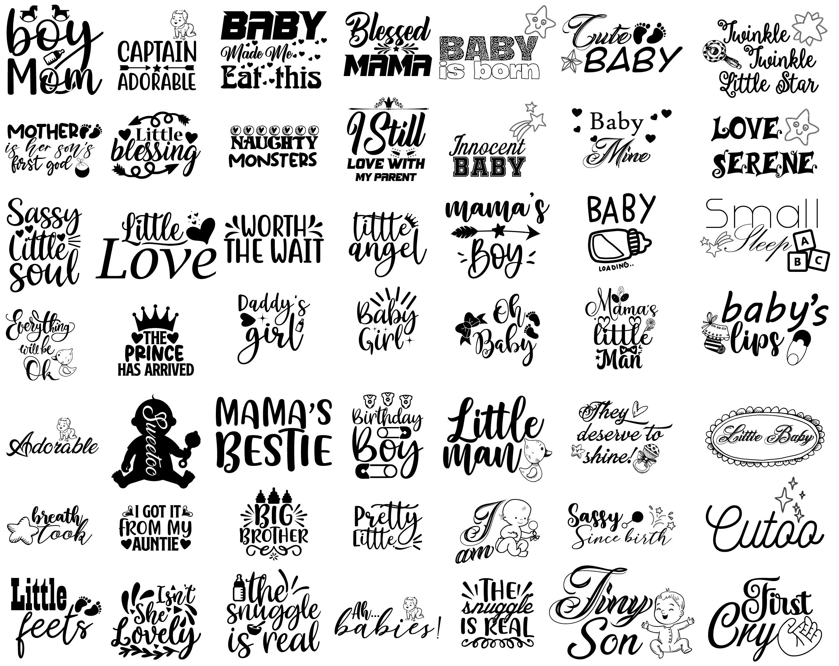 Baby SVG Bundle Baby Milestone Svg Newborn SVG Bundle - Etsy UK
