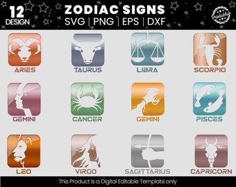 Zodiac Svg | Zodiac Signs SVG Bundle | Constellation Svg | Astrology Signs Svg | Zodiac Symbols Svg | Constellation Signs Svg | Horoscope