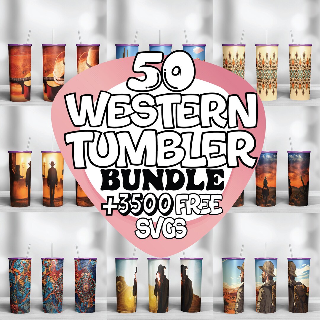 Western Tumbler Png Bundle Western Tumbler Wrap Png Cowboy Tumbler Wrap ...
