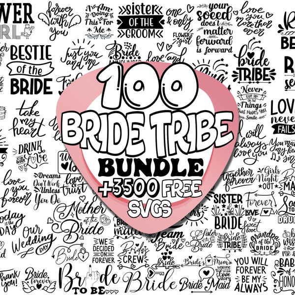 Bride Tribe Svg | Bridal Party SVG Bundle | Bachelorette Party Svg | Bridal Shower Svg | Wedding Svg | Bride Team Svg | Bridesmaids Gift