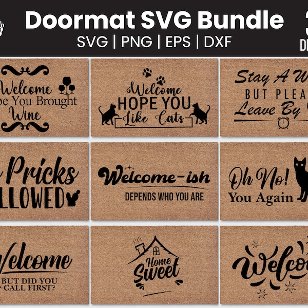 Doormat Svg Bundle | Halloween Doormat Svg | Christmas Doormat Svg | Thanksgiving Doormat Svg | Welcome Doormat Svg | Funny Doormat Svg