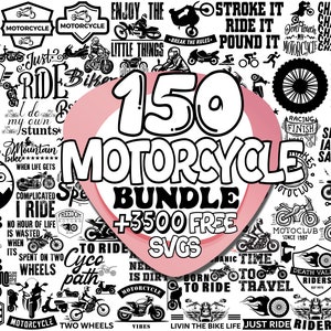 Moto Svg | Moto Svg | Motard Svg | Hachoir Svg | Monogramme de moto | Clipart de moto pour Cricut pour Silhouette | Clip Art Bundle