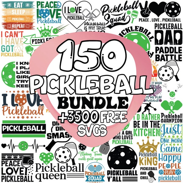 Ensemble SVG pickleball | Pickleball PNG | Svg de chemise de pickleball | Svg de palettes de pickleball | Svg drôle de pickleball | Cadeaux pickleball