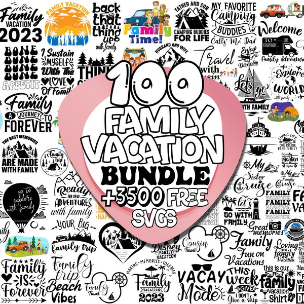 Familien-Urlaubs-Svg-Bundle | Familienausflug SVG | Sommer-Svg | Familie SVG | Familienurlaub SVG | Familien Shirt | Cut Dateien für Cricut