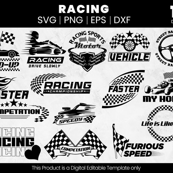 Racing Svg Bundle | Racing Flag Svg | Hot Mess Never Stressed Mama's Boy | Checkered Flag Svg | Race Car Svg | Racing Png |Racing ClipArt