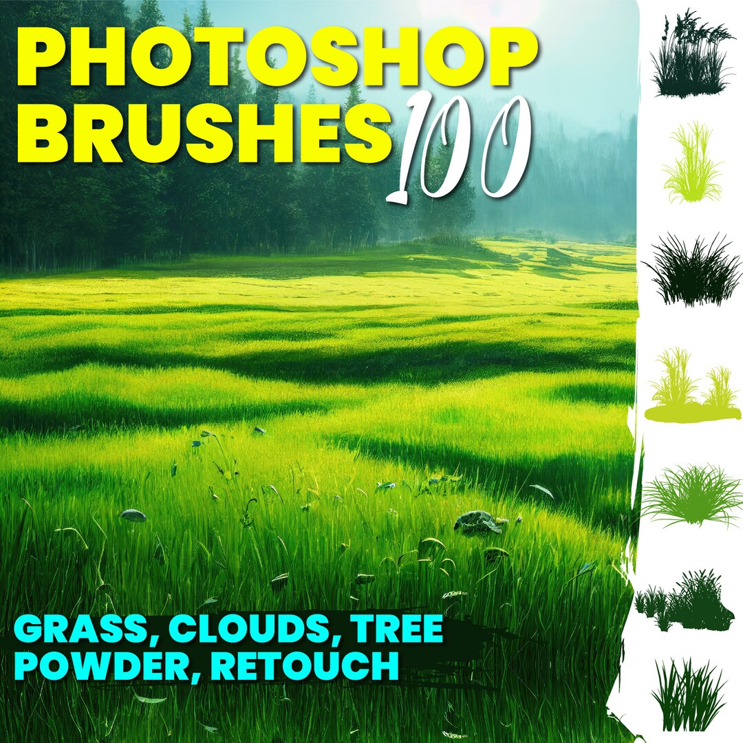 Brushes Procreate Brushes Watercolor Brushes Grass Brushes