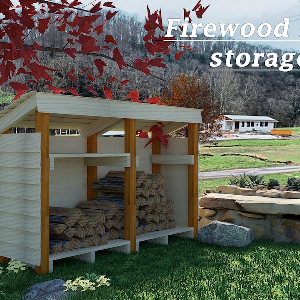 fire wood storage plan, 2 Cord Wood Shed DIY Build