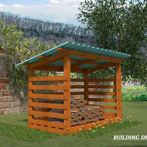 4 X 8 FIREWOOD SHED PLAN