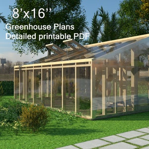 8x16 Greenhouse Plans, wood green house plan