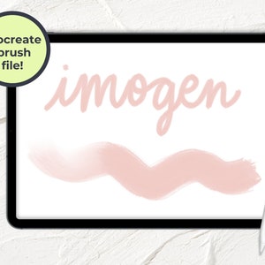Imogen Brush, Procreate .Brush File, Procreate Brush for iPad, watercolor brush, watercolor brush strokes, watercolor brush procreate, brush