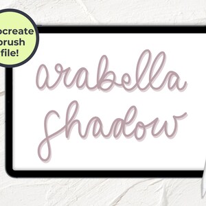 Arabella Shadow Brush, Procreate .Brush File, Procreate Brush para iPad, Procreate Brush para letras, procreate letras, pincel monoline
