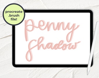 Penny Shadow Brush, Procreate .Brush File, Procreate Brush per iPad, Procreate Brush per caratteri, procreate caratteri, pennello ombra