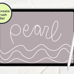Pearl Procreate .Brush File Brush, Procreate Brush voor iPad, Procreate Brush voor iPhone, Procreate Brush voor belettering, tekenen, schrijven