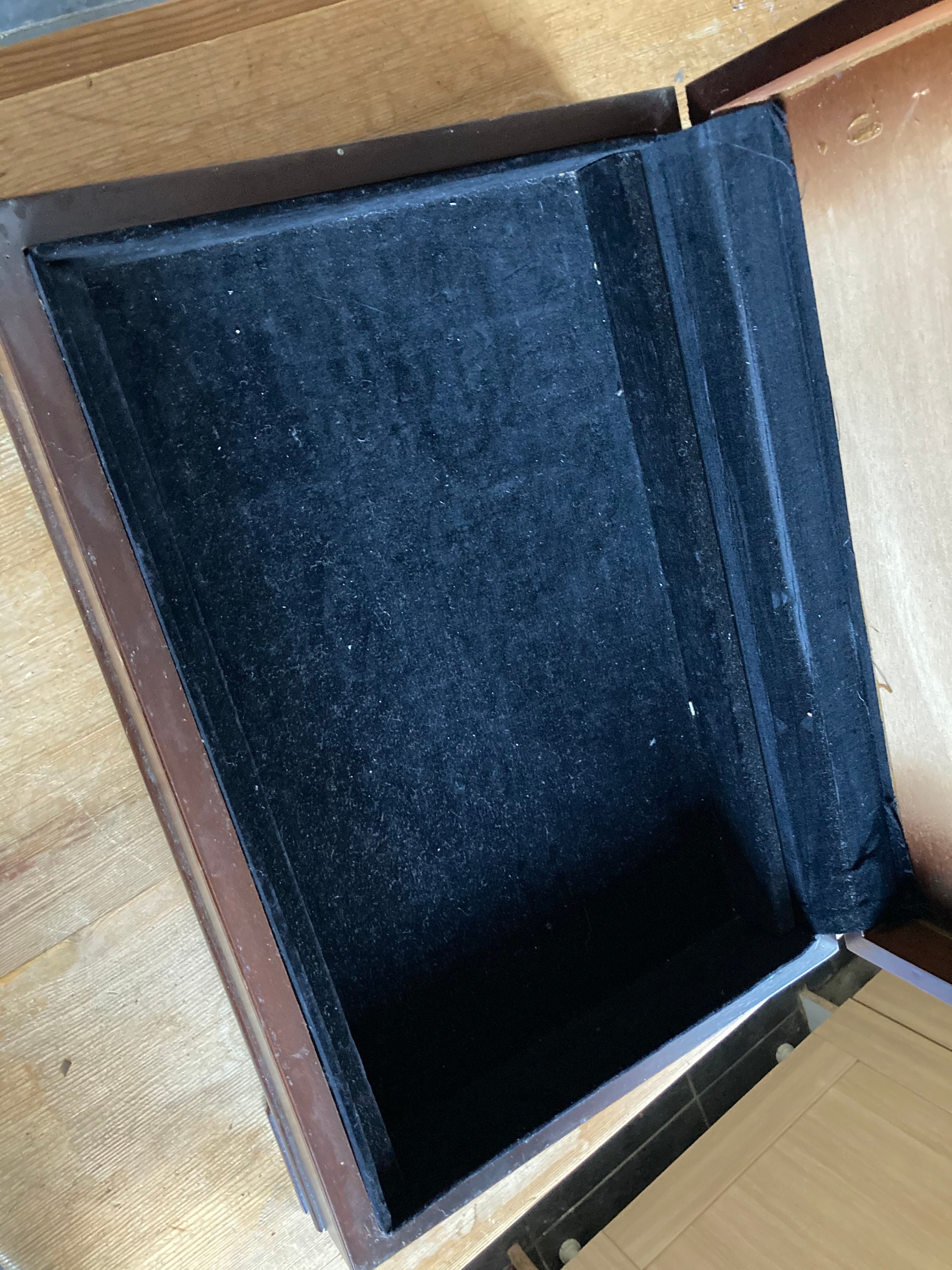 Vintage empty wooden cutlery box Etsy