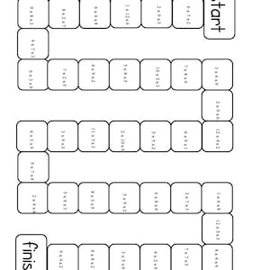 Multiplication Board Game - Etsy