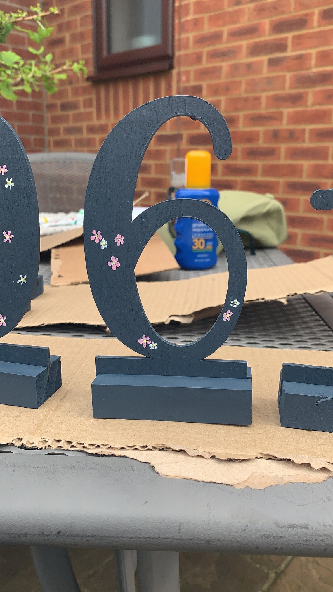 Hand painted wooden table numbers Etsy