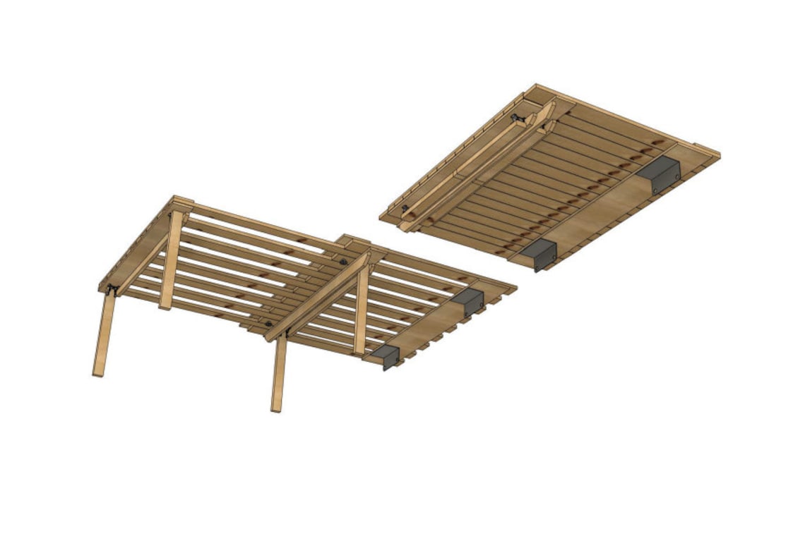 Camper Van Pull Out Sofa Bed Plans, Pull Out Couch Plans, Illustration