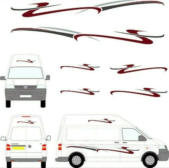 Graphics Decals ForVan Motorhome Caravan Campervan T4 T5 Transit Sprin