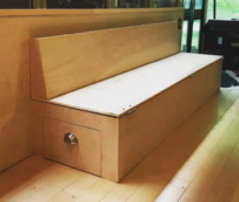 Camper Van Folding Sofa Bed Plans, Folding Couch Plans, Instructions