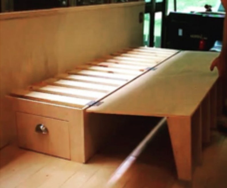 Camper Van Folding Sofa Bed Plans Folding Couch Plans Etsy