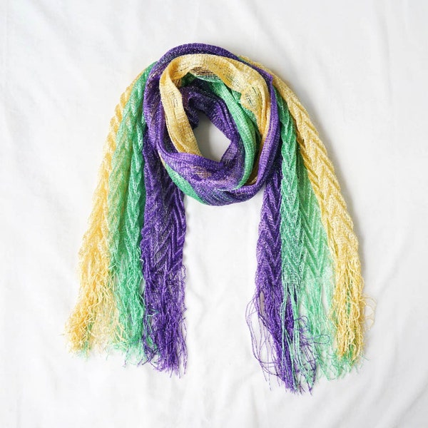 Mardi Gras wrap scarf