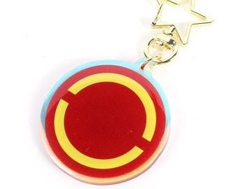 Llavero y dije para bolso con forma de círculo abierto