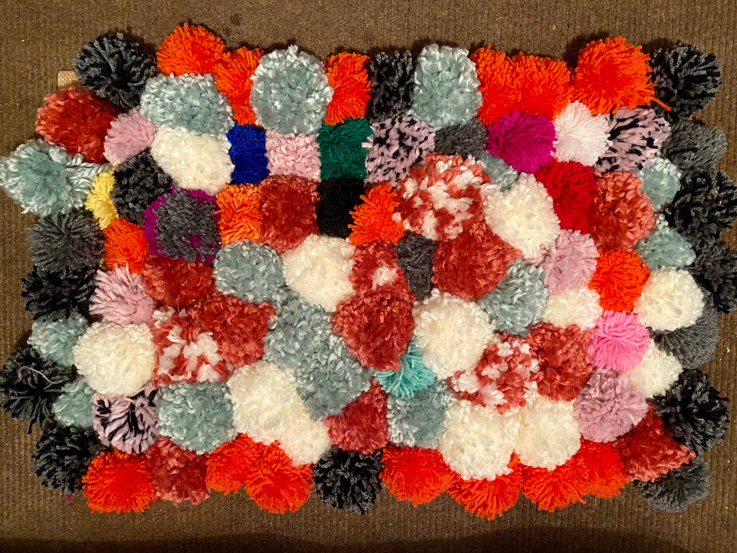 Handmade pom pom rug Etsy