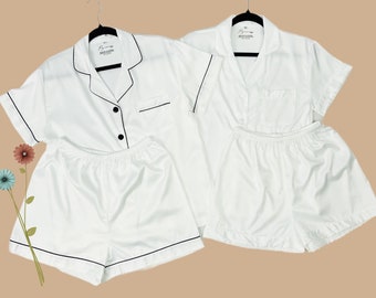 Bachelorette Pajamas, pajama sets, Bridal Pj, Short Sleeve Short Sets, Pj, Pyjama