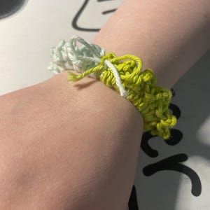 Crochet Scrunchie Bracelets // coquette // hair accessory // handmade // dual use // for her // inclusive // for kids