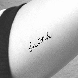 Faith Temporary Tattoo