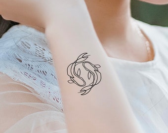 Koi Fish Temporary Tattoo