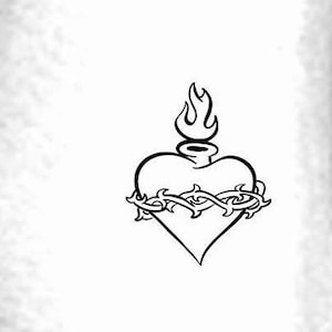 Sacred Heart Temporary Tattoo