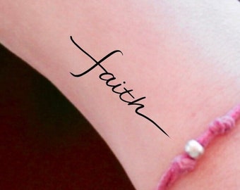 faith cursive tattoo font