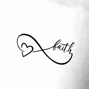Infinity Faith Temporary Tattoo / infinity tattoo / religious tattoo