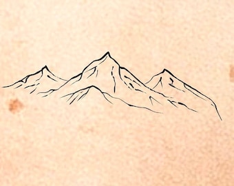 Mountains Temporary Tattoo