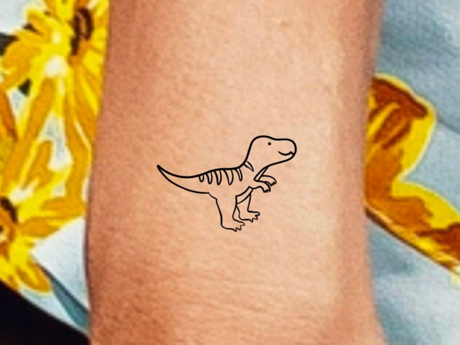 Little Dinosaur Temporary Tattoo Etsy