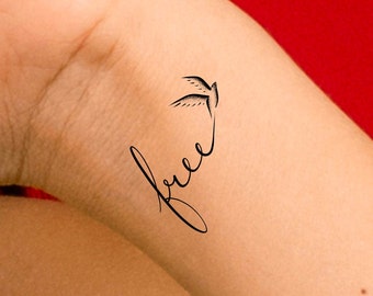 Free Bird Temporary Tattoo / Bird Tattoo / Animal Tattoo - Etsy