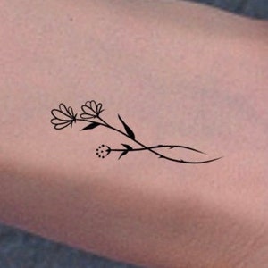 Wildflower Temporary Tattoo / small wildflower tattoo / floral tattoo / flower tattoos / small flower tattoo / wrist tattoo / temp tattoo