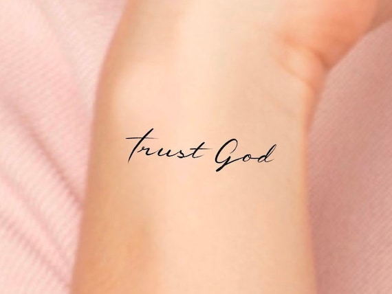 Trust God Temporary Tattoo Etsy Schweiz