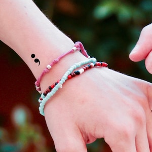 Small Semicolon Temporary Tattoo / semicolon tattoo / tiny semicolon tattoo / wrist tattoo / semicolon wrist tattoo / continue tattoo