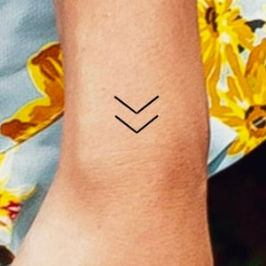 Chevron Temporary Tattoo / arrow tattoo / small arrow tattoo / tiny arrow tattoo / chevrons tattoo / wrist tattoos / small tattoos