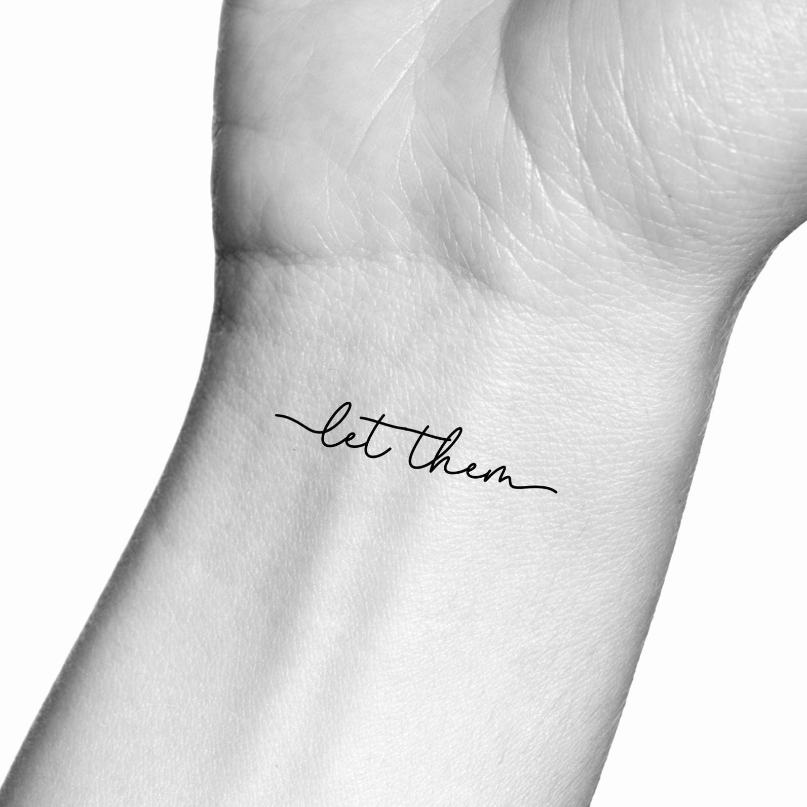 Let Them Temporary Tattoo - Etsy, image size:1593x1593