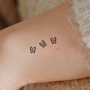 3 Little Butterflies Temporary Tattoo