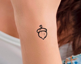 Acorn Temporary Tattoo